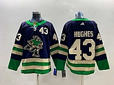 Men's Vancouver Canucks #43 Quinn Hughes Navy 2022 Reverse Retro Stitched Jersey,baseball caps,new era cap wholesale,wholesale hats